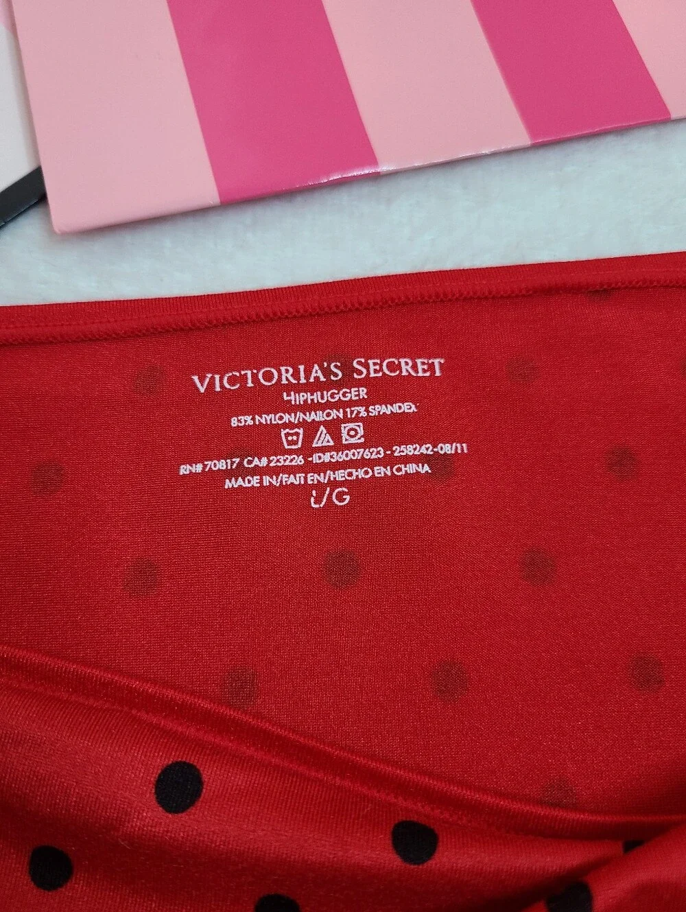 Y2K Victoria's Secret Fabulous Satin Classic Hiphugger Panty Size Lg Dots